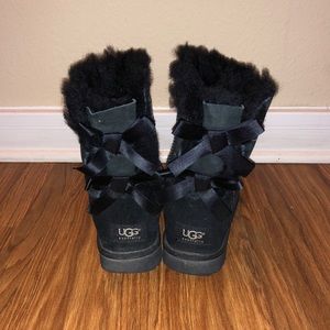 Black UGG Bailey Bow Boots